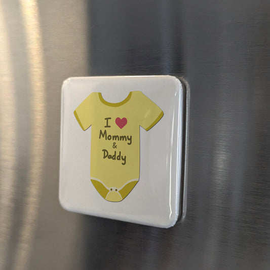 I love Mommy & Daddy Fridge Magnet - PhiloPerse