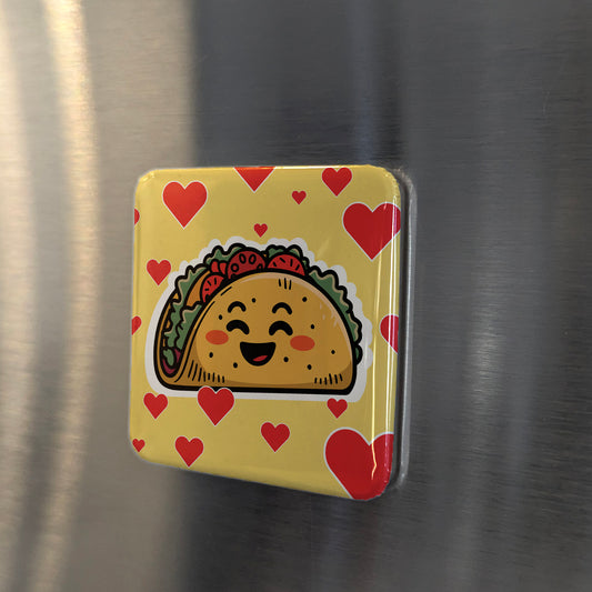 I love Taco Fridge Magnet - PhiloPerse