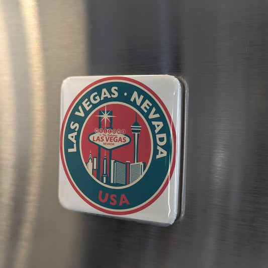 Las Vegas Stamp Fridge Magnet - PhiloPerse