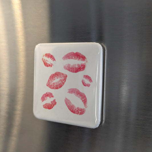 Lipstick Kisses Fridge Magnet - PhiloPerse