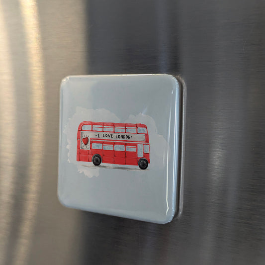 London Bus Fridge Magnet - PhiloPerse