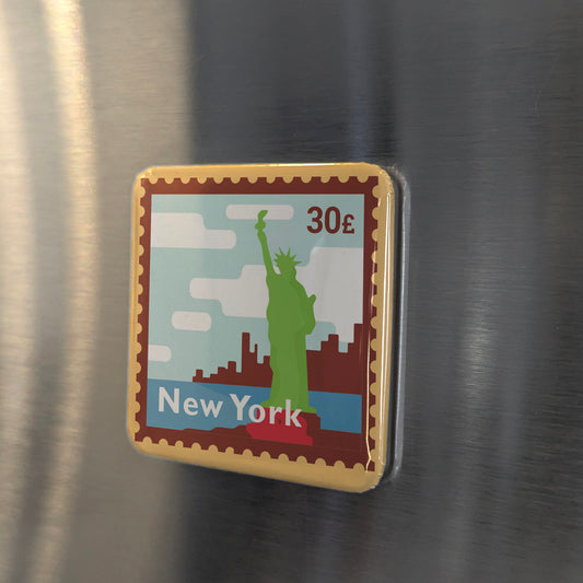 New York Postage Fridge Magnet - PhiloPerse