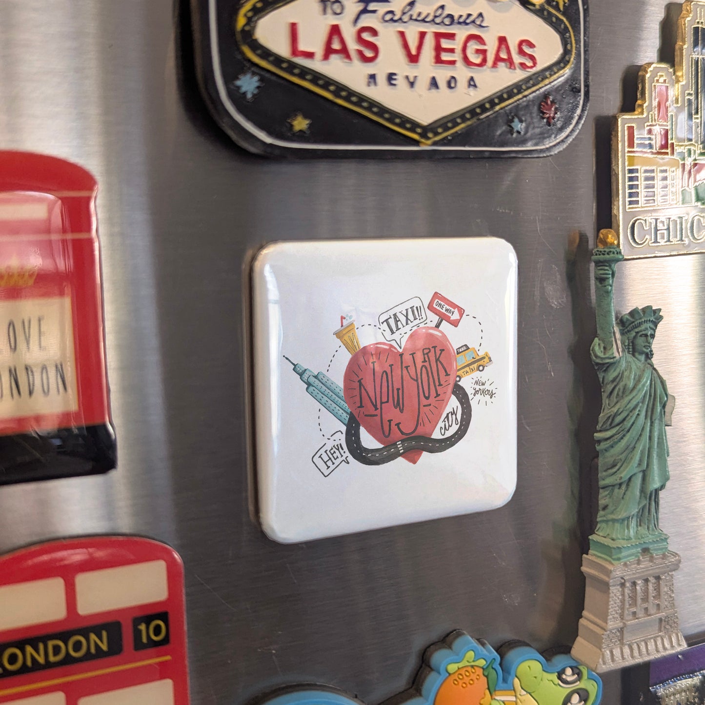 New York Elements Watercolor Fridge Magnet - PhiloPerse