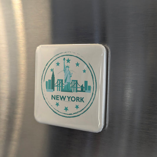 New York Stamp Fridge Magnet - PhiloPerse