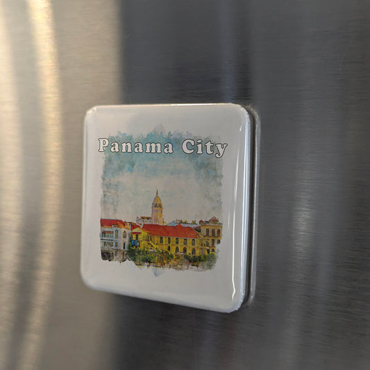 Panama City Watercolor Fridge Magnet - PhiloPerse