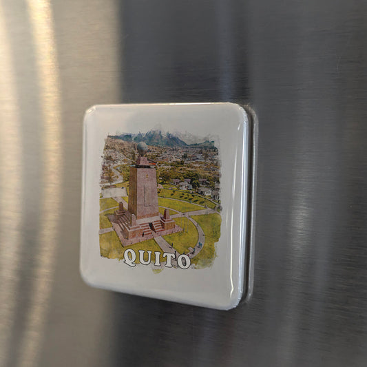 Quito Ecuador Watercolor Fridge Magnet - PhiloPerse