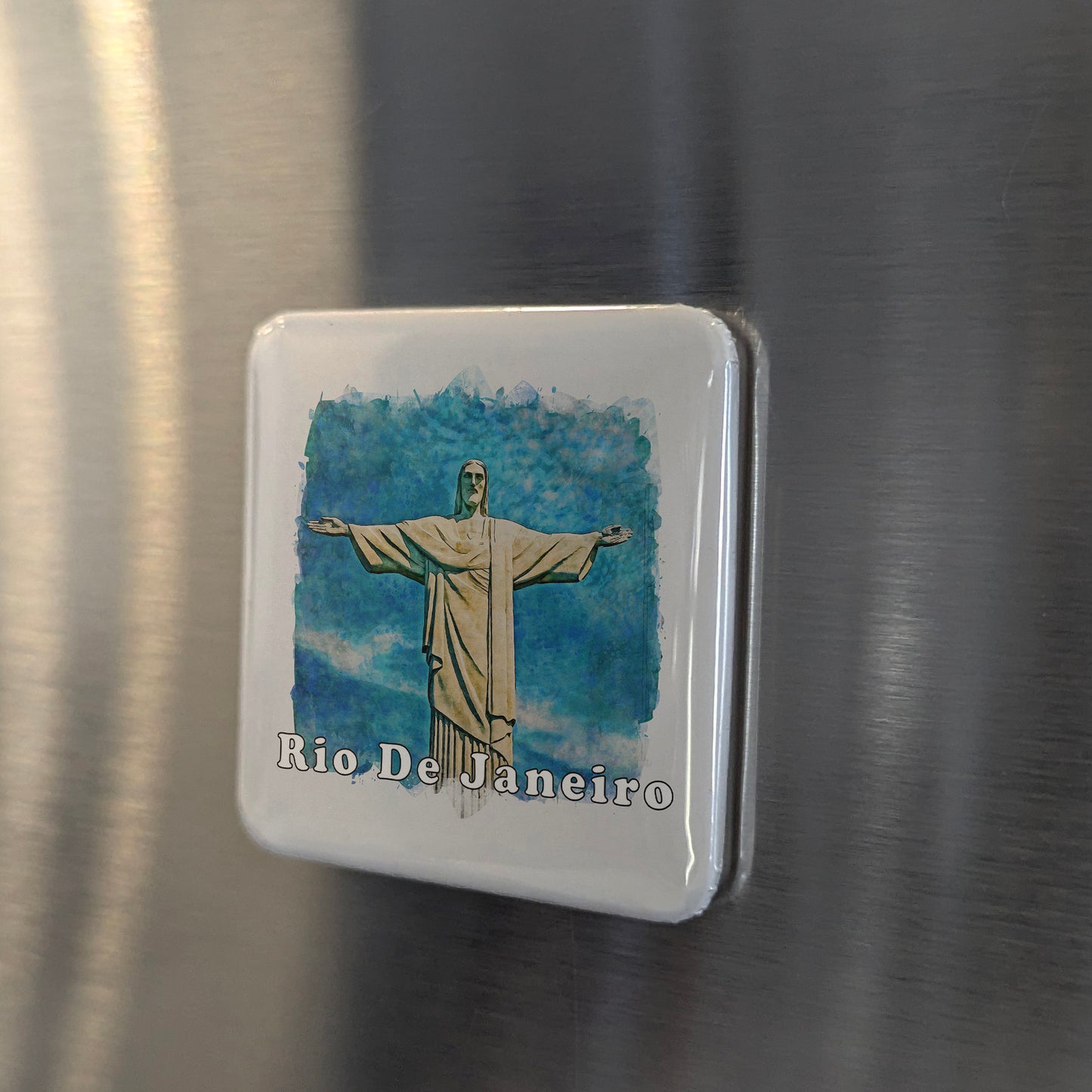 Rio De Janeiro Watercolor Fridge Magnet - PhiloPerse