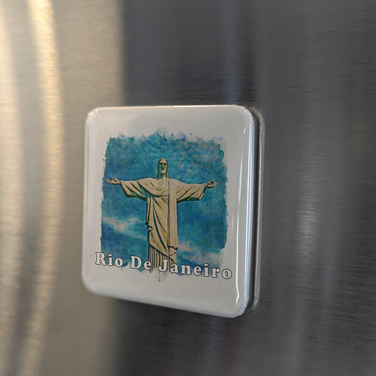 Rio De Janeiro Watercolor Fridge Magnet - PhiloPerse