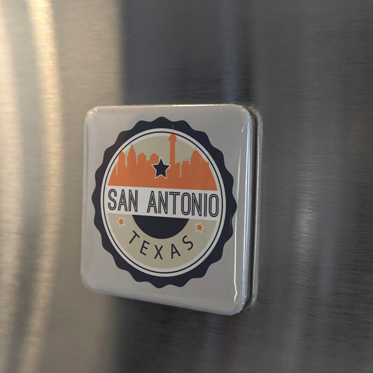 San Antonio Stamp Fridge Magnet - PhiloPerse
