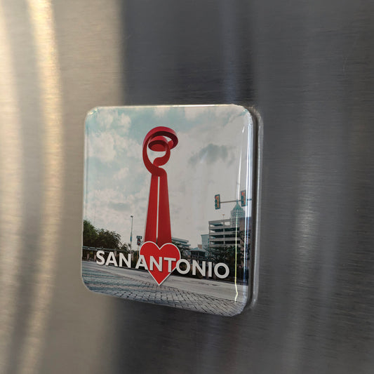 San Antonio View Fridge Magnet - PhiloPerse