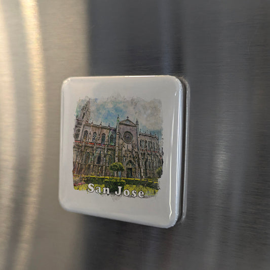 San Jose Costa Rica Watercolor Fridge Magnet - PhiloPerse