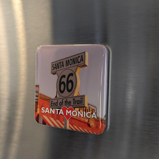 Santa Monica Route 66 Fridge Magnet - PhiloPerse
