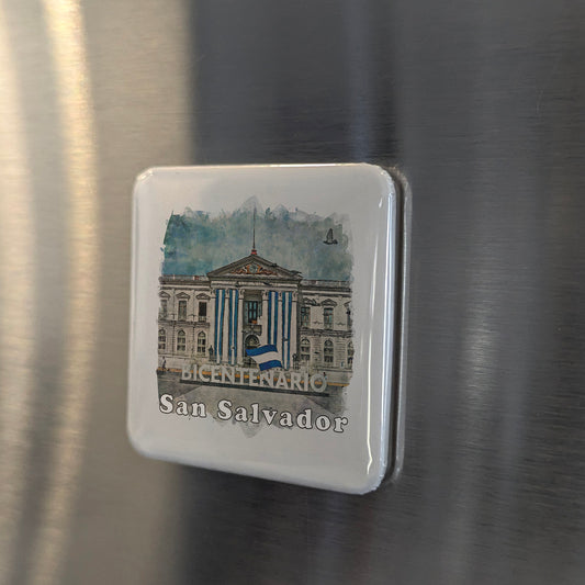 San Salvador Watercolor Fridge Magnet - PhiloPerse