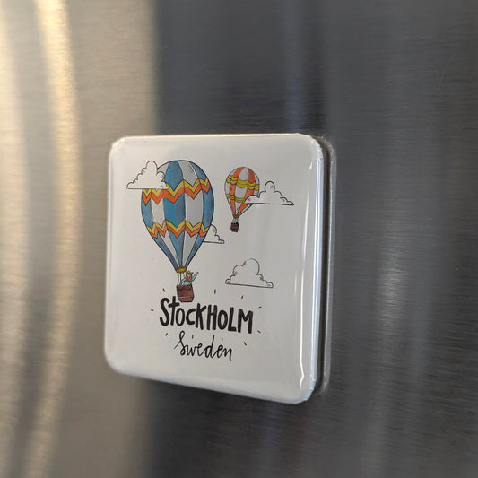 Stockholm Hot Air Balloon Fridge Magnet - PhiloPerse