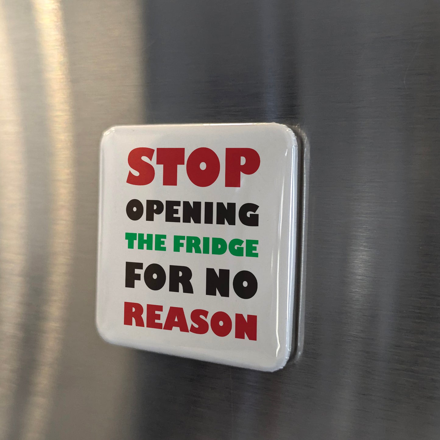 Stop Opening the Fridge for No Reason Fridge Magnet - PhiloPerse