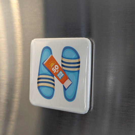 Summer Beach Flip Flop Fridge Magnet - PhiloPerse