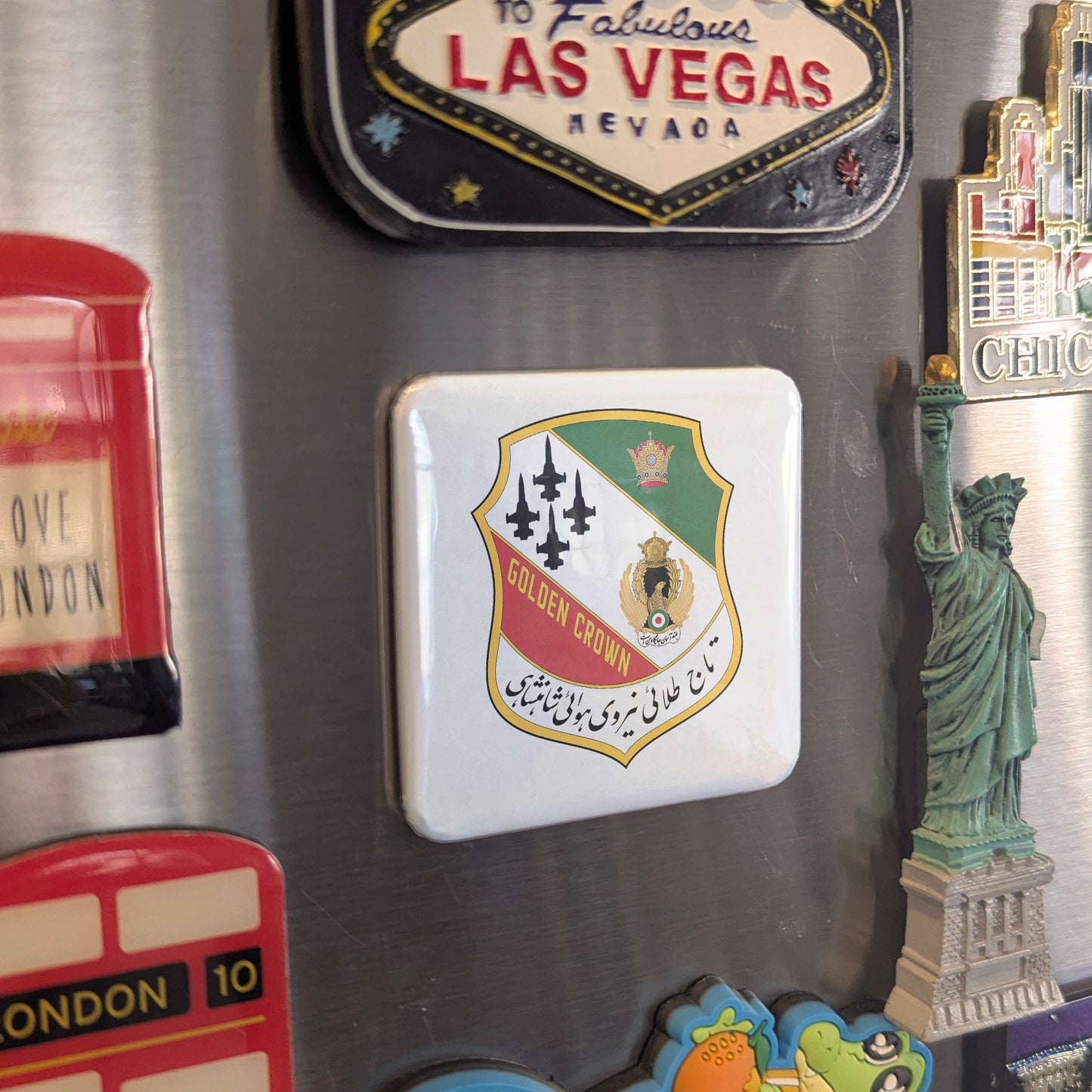 The Imperial Iranian Air Force Golden Crown Fridge Magnet