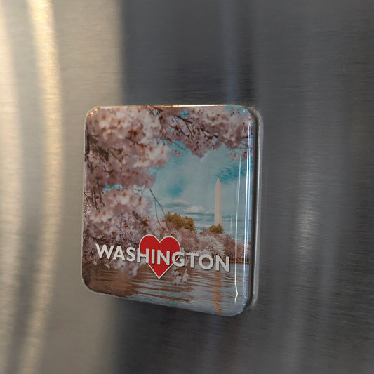 Washington DC Blossoms Fridge Magnet - PhiloPerse
