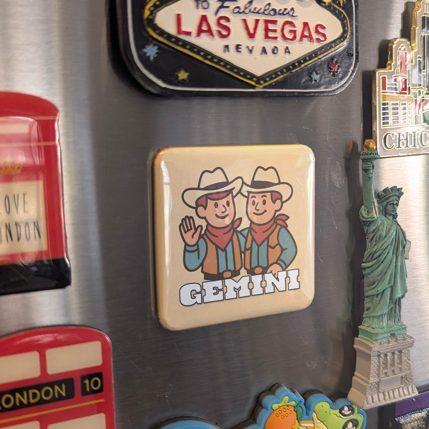 Western Gemini Zodiac Fridge Magnet - PhiloPerse
