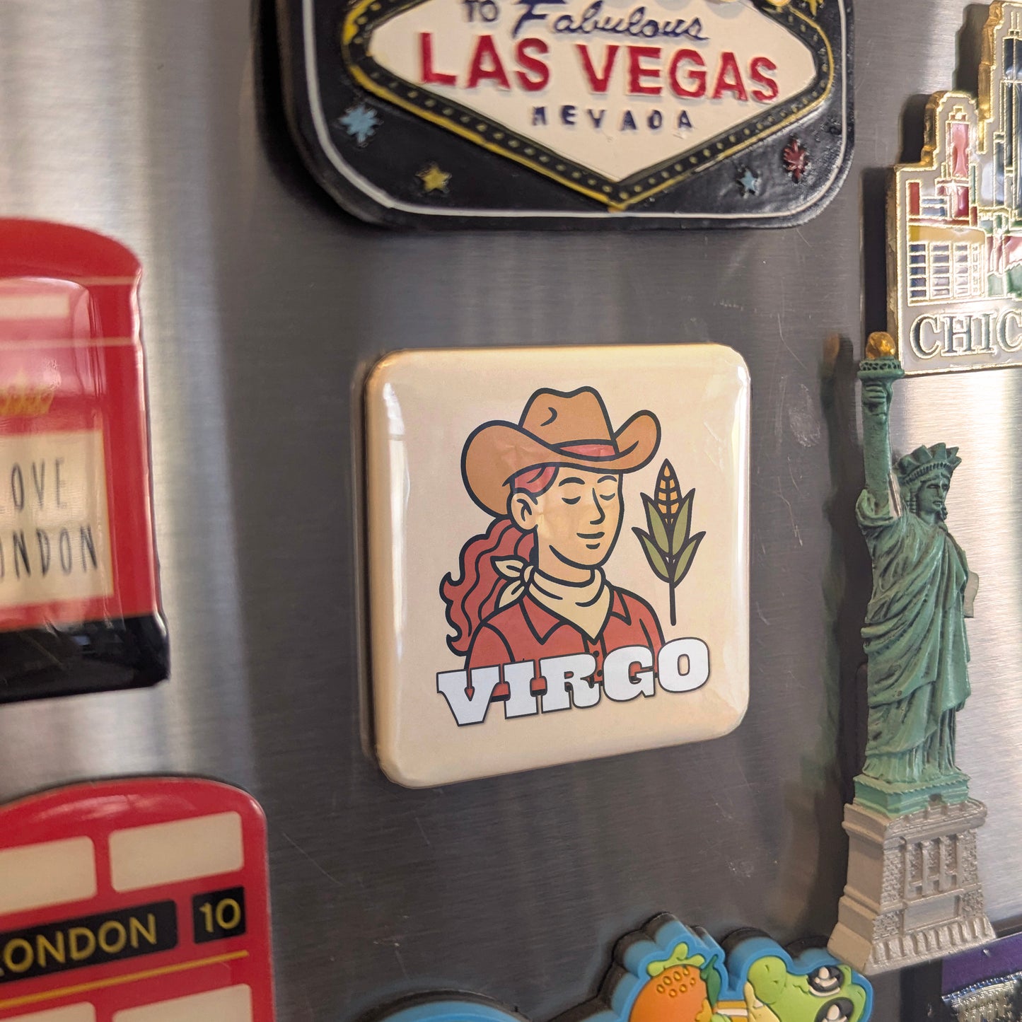 Western Virgo Zodiac Fridge Magnet - PhiloPerse