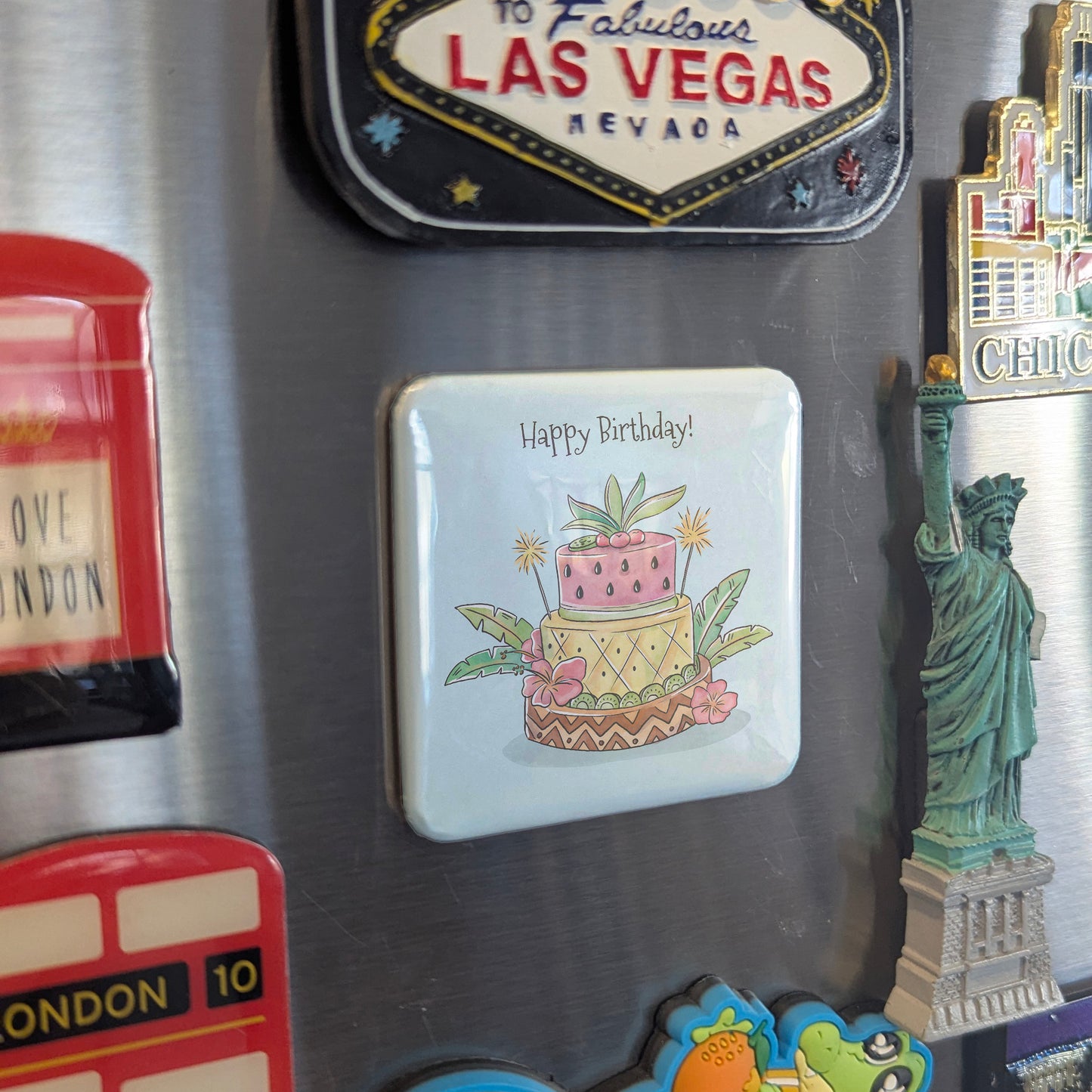 Birthday Cake Fridge Magnet - PhiloPerse