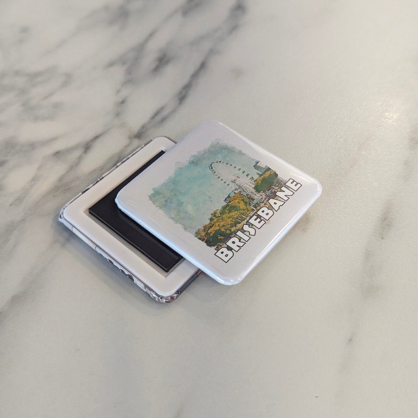 Brisbane Australia Watercolor Fridge Magnet - PhiloPerse