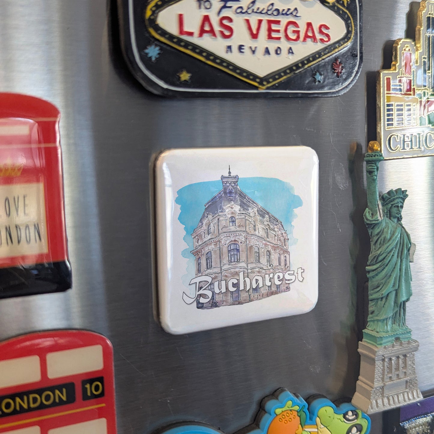 Bucharest Romania Fridge Magnet - PhiloPerse