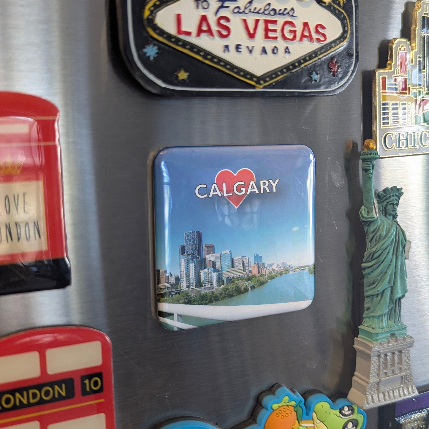 Calgary view Fridge Magnet - PhiloPerse