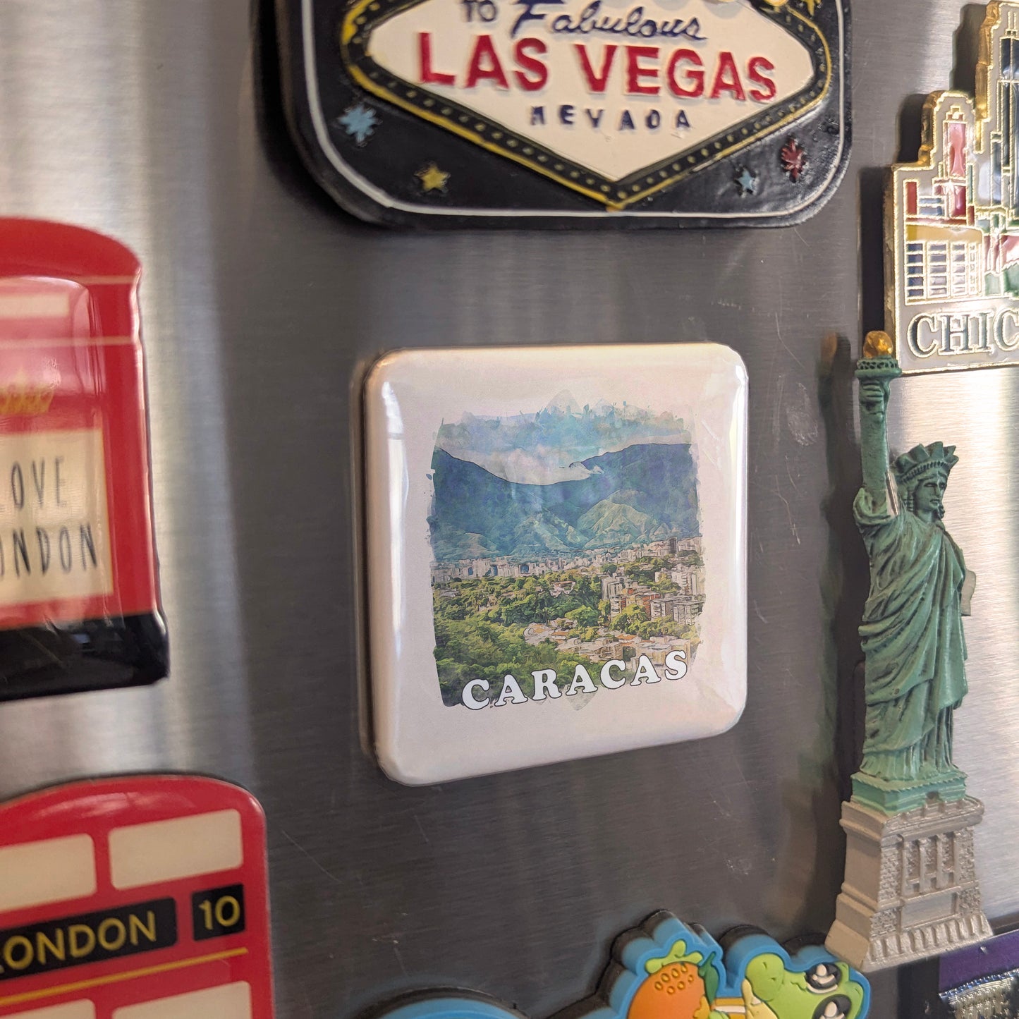 Caracas Venezuela Watercolor Fridge Magnet - PhiloPerse