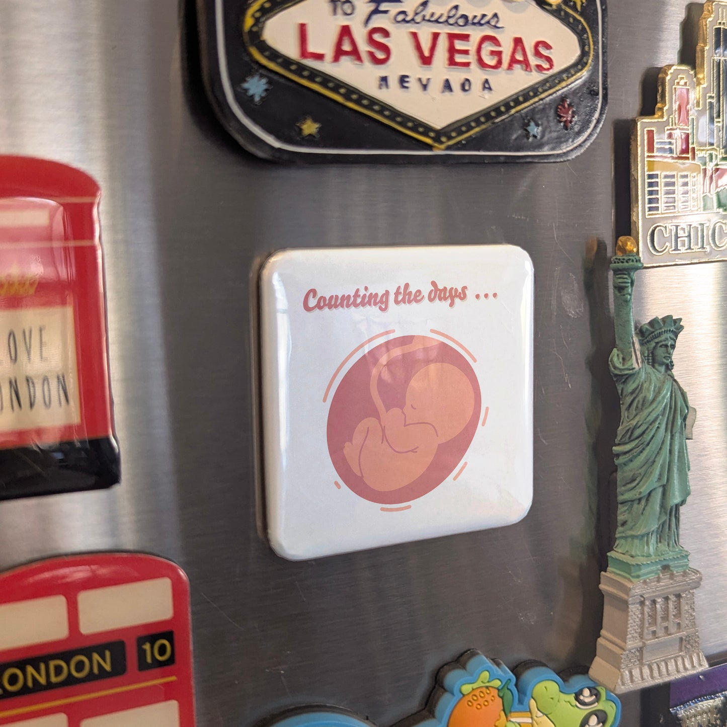 Baby in Belly Counting he Days Fridge Magnet - PhiloPerse