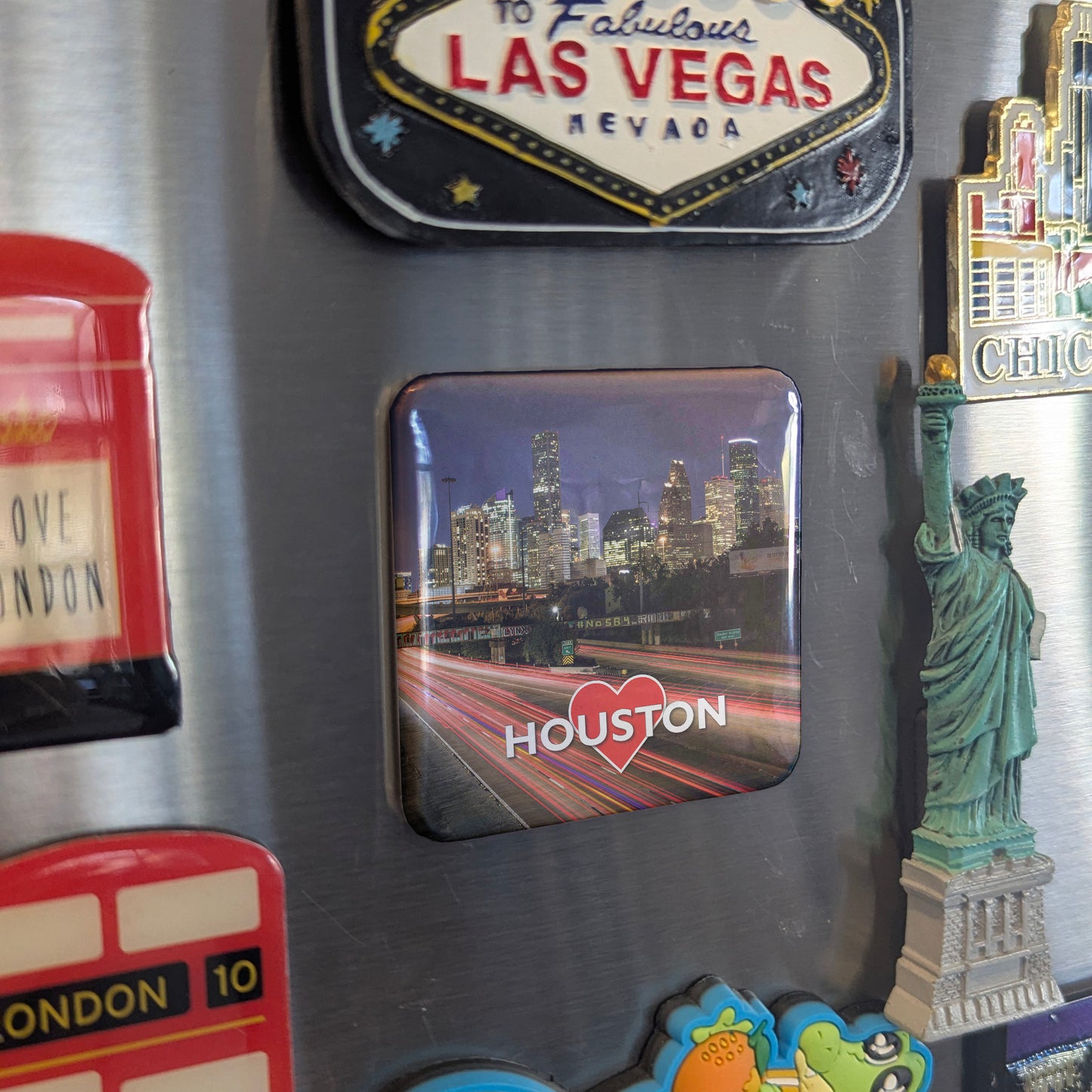 Houston View Fridge Magnet - PhiloPerse