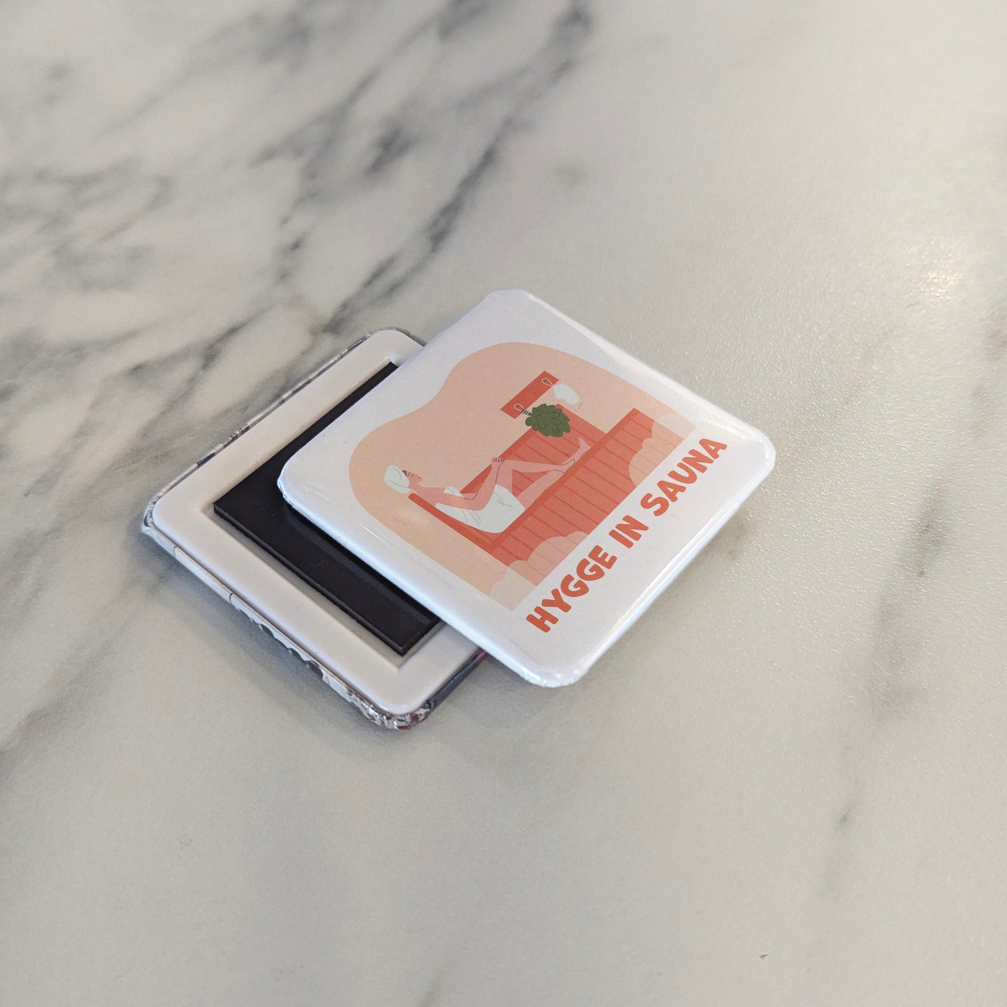 Hygge in Sauna Fridge Magnet - PhiloPerse