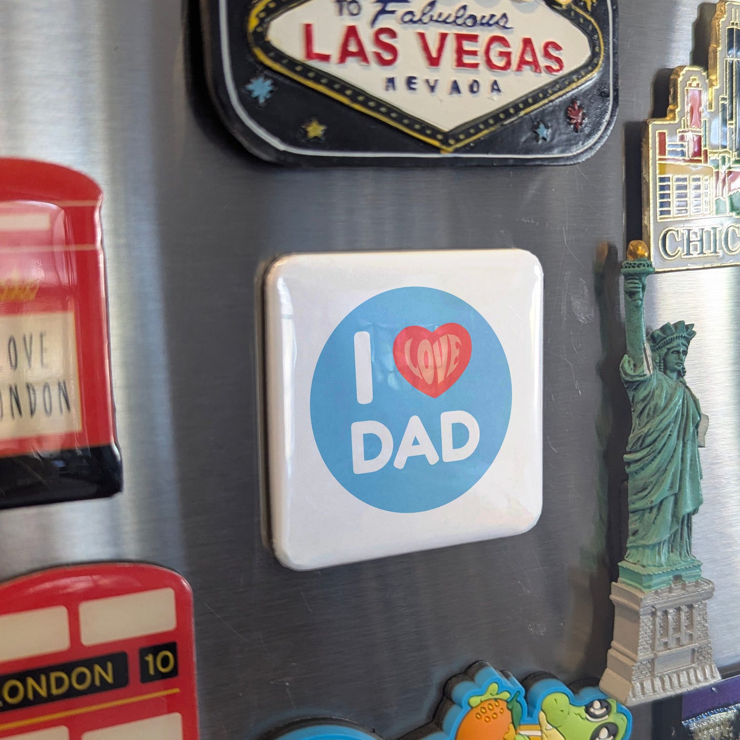 I Love Dad Tag Fridge Magnet - PhiloPerse