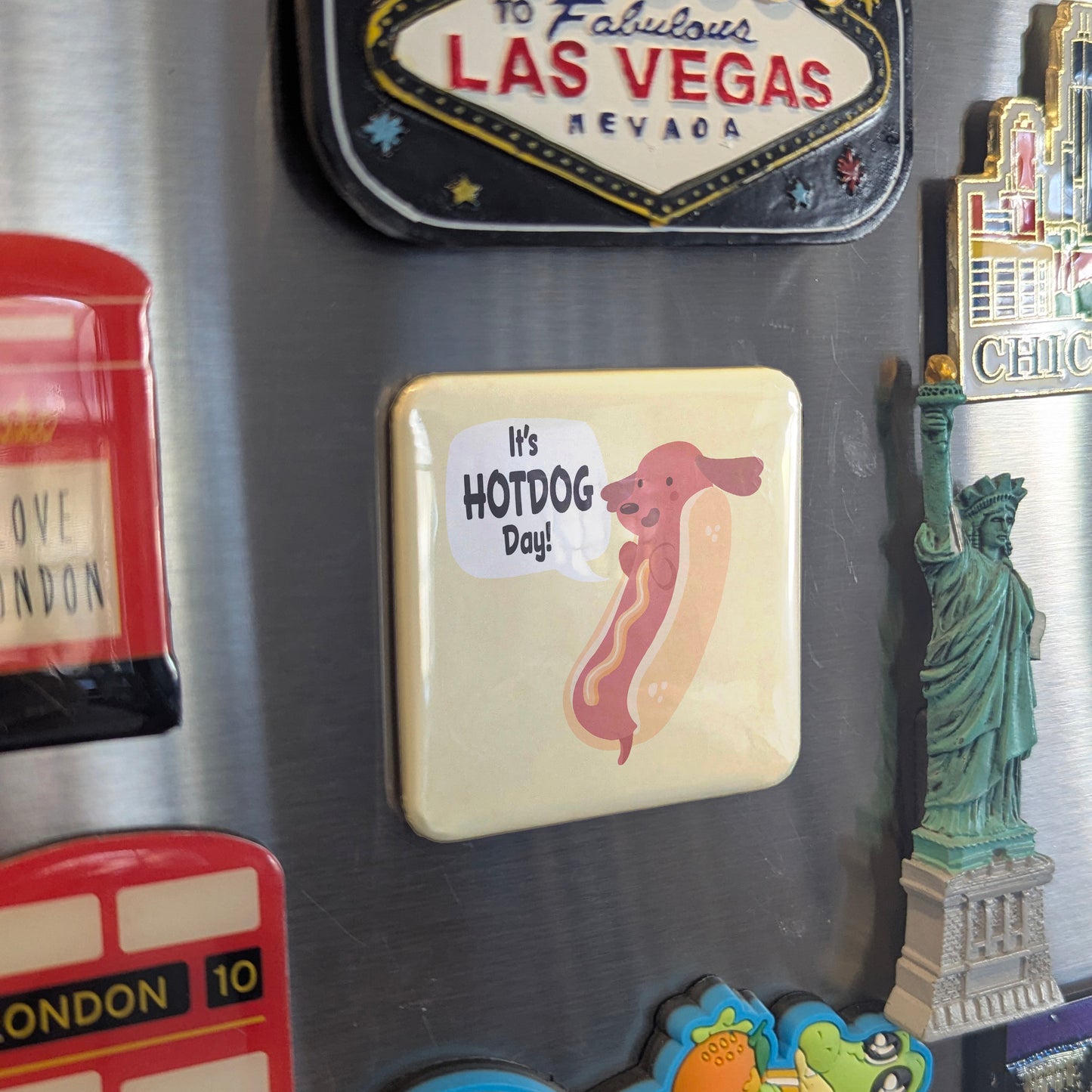 It's HOTDOG Day Fridge Magnet - PhiloPerse