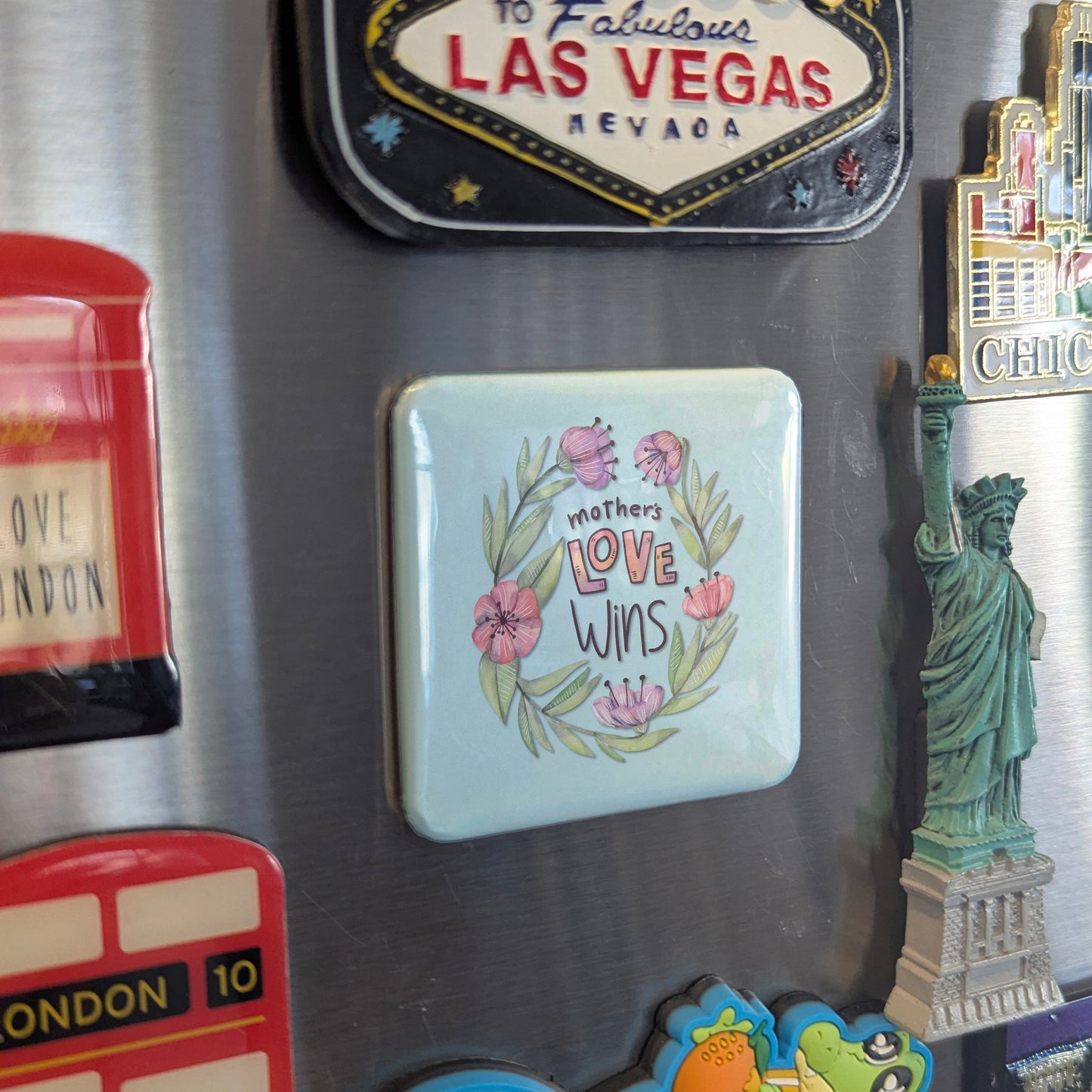 Mother's love wins Fridge Magnet - PhiloPerse
