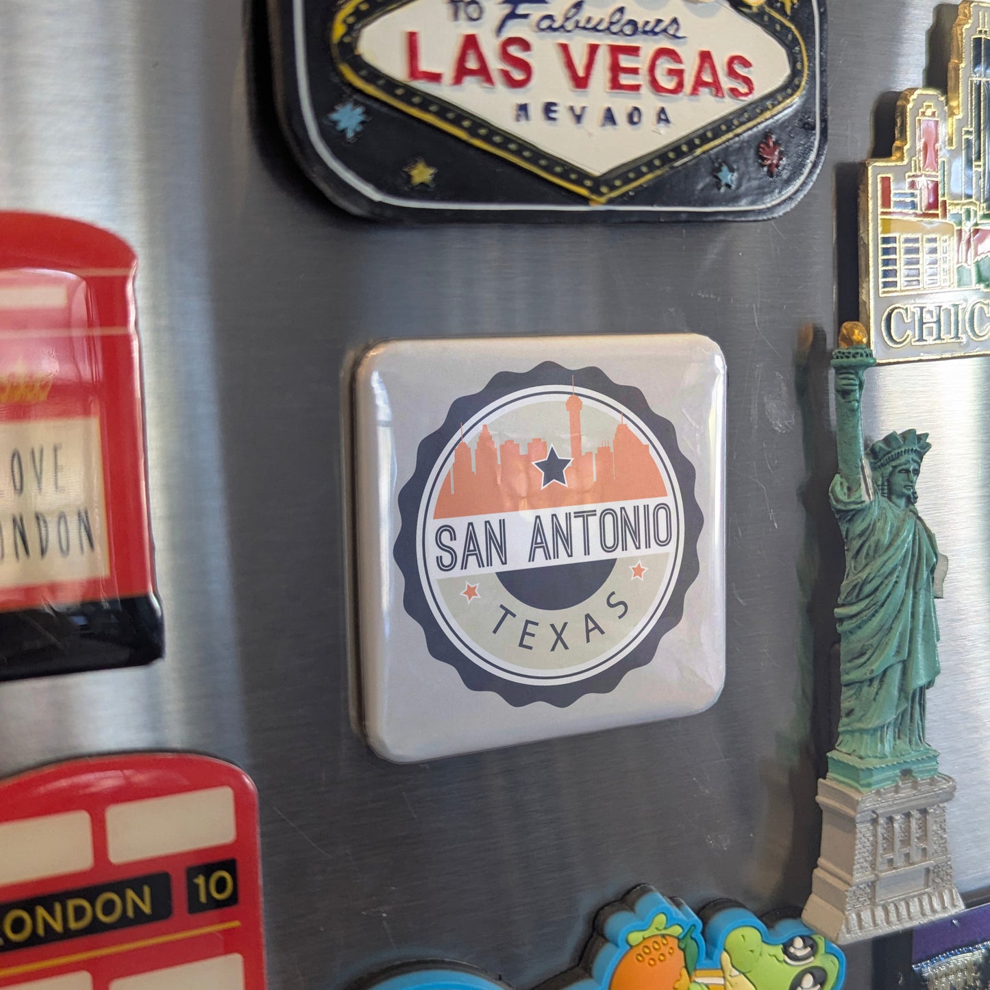 San Antonio Stamp Fridge Magnet - PhiloPerse