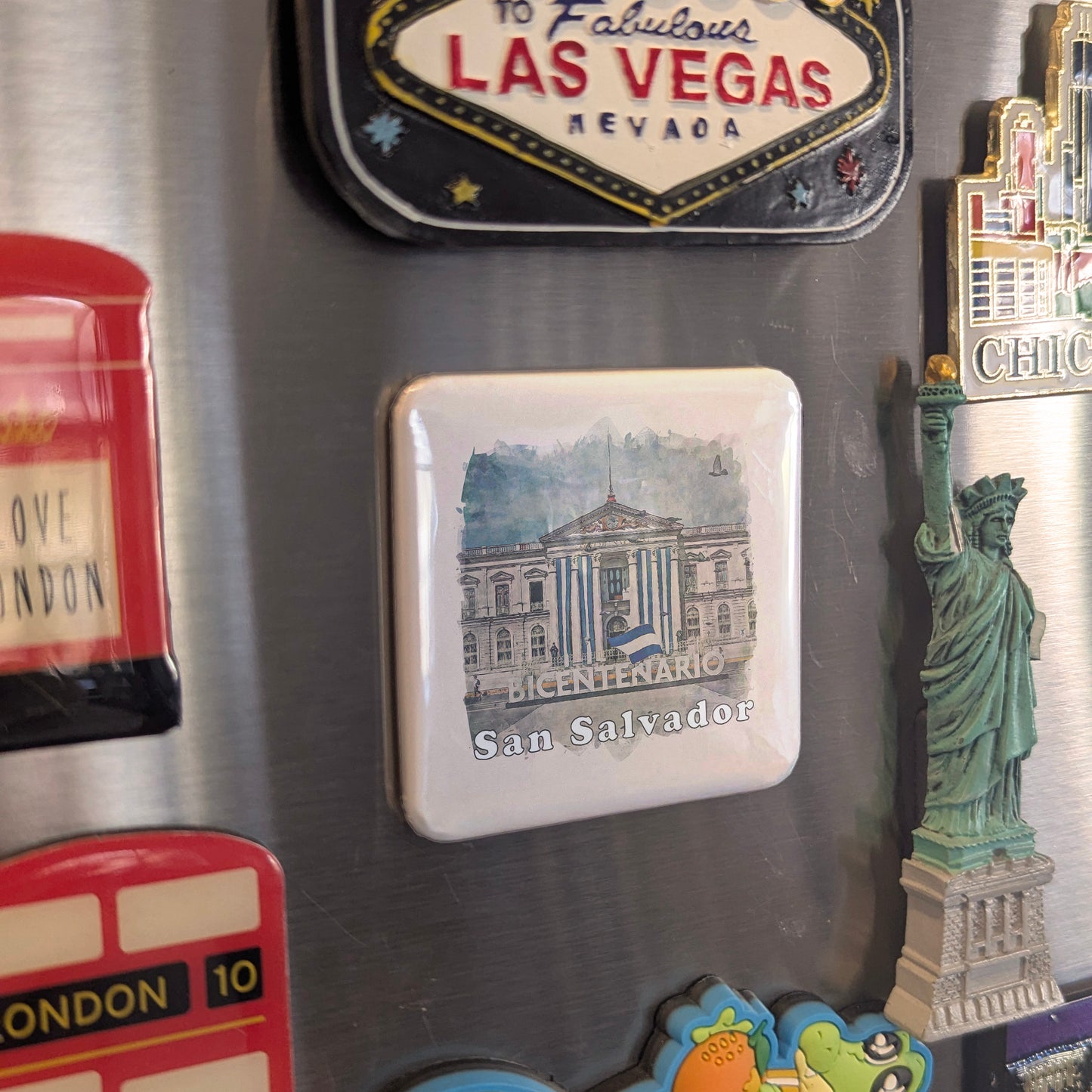 San Salvador Watercolor Fridge Magnet - PhiloPerse