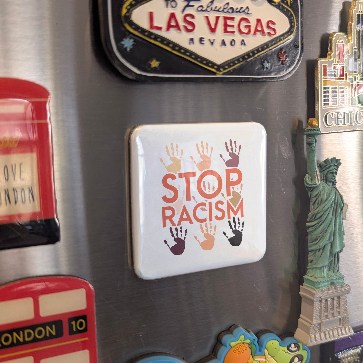 Stop Racism Fridge Magnet - PhiloPerse