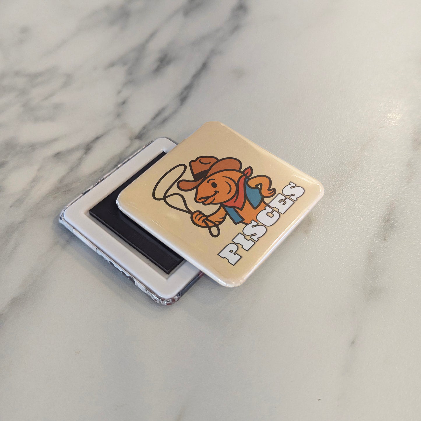 Western Pisces Zodiac Fridge Magnet - PhiloPerse