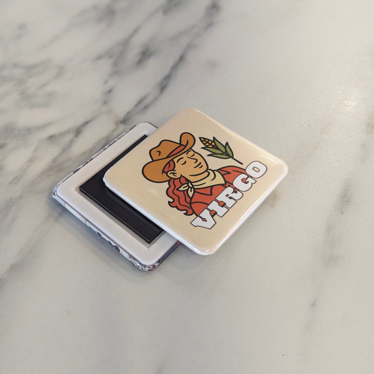 Western Virgo Zodiac Fridge Magnet - PhiloPerse