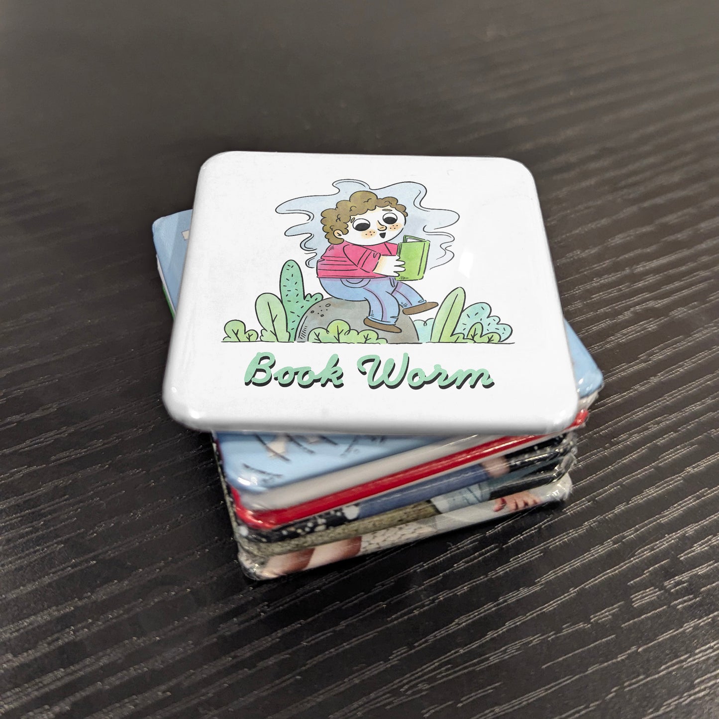 Book Worm Fridge Magnet - PhiloPerse