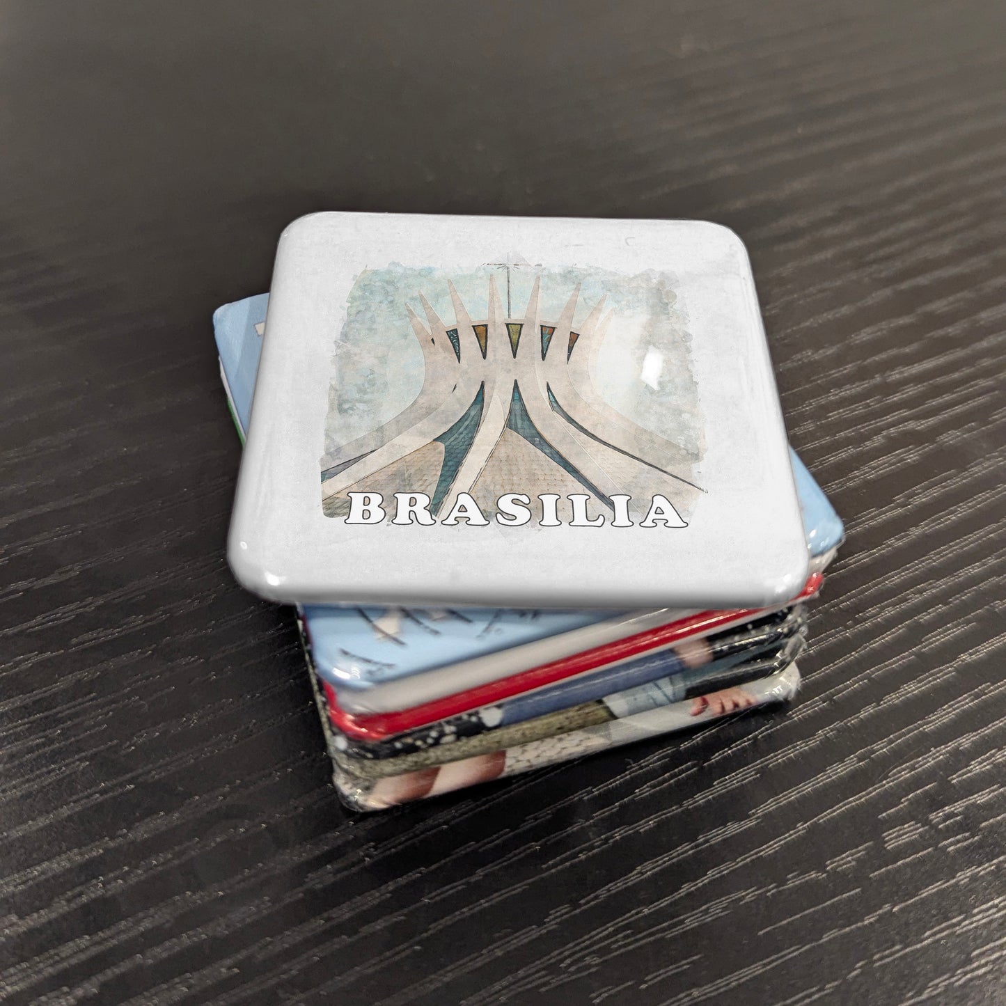 Brasilia Watercolor Fridge Magnet - PhiloPerse