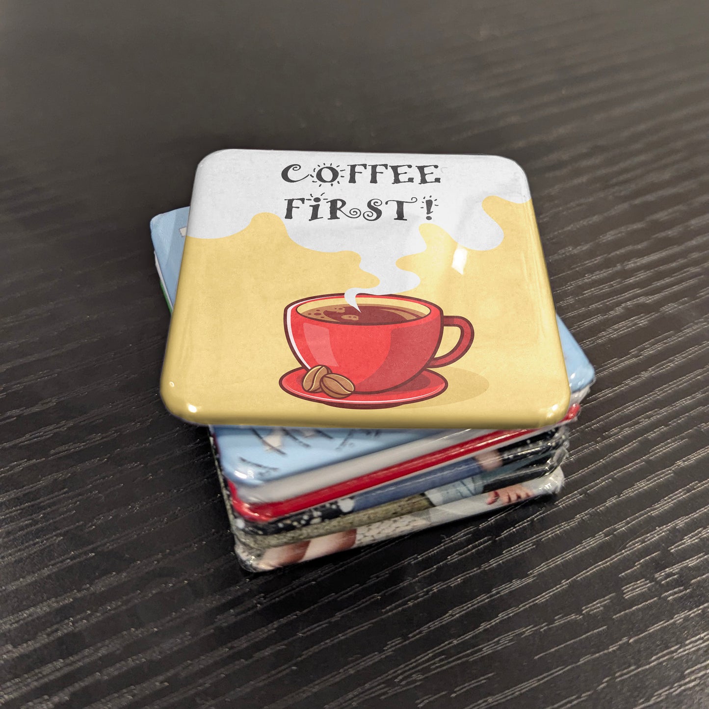 Coffee First Fridge Magnet - PhiloPerse