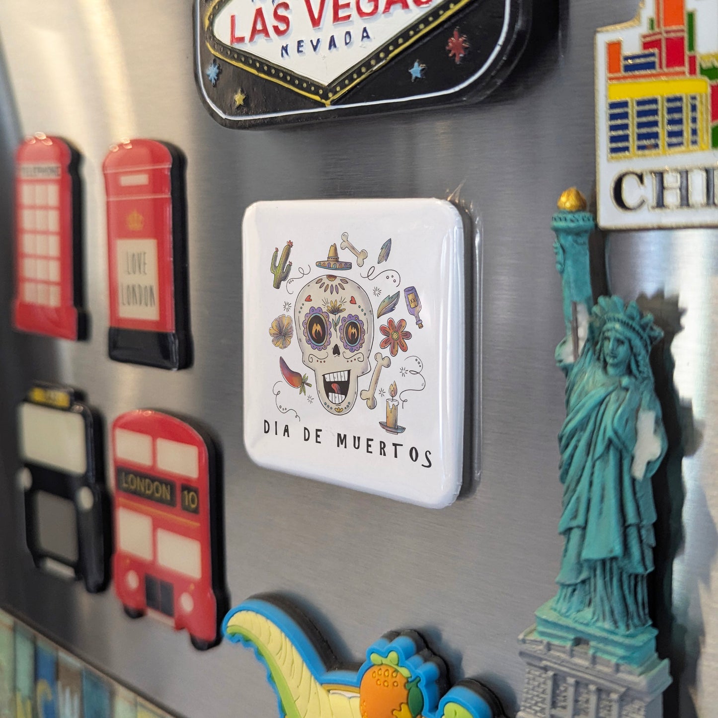 Dia De Muertos en Mexico Fridge Magnet - PhiloPerse
