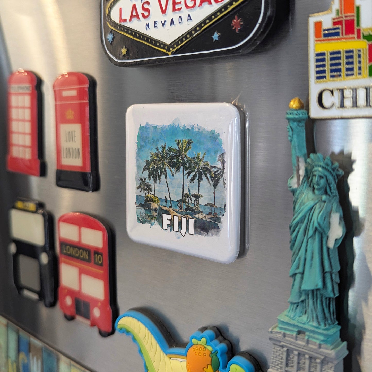 Fiji Watercolor Fridge Magnet - PhiloPerse