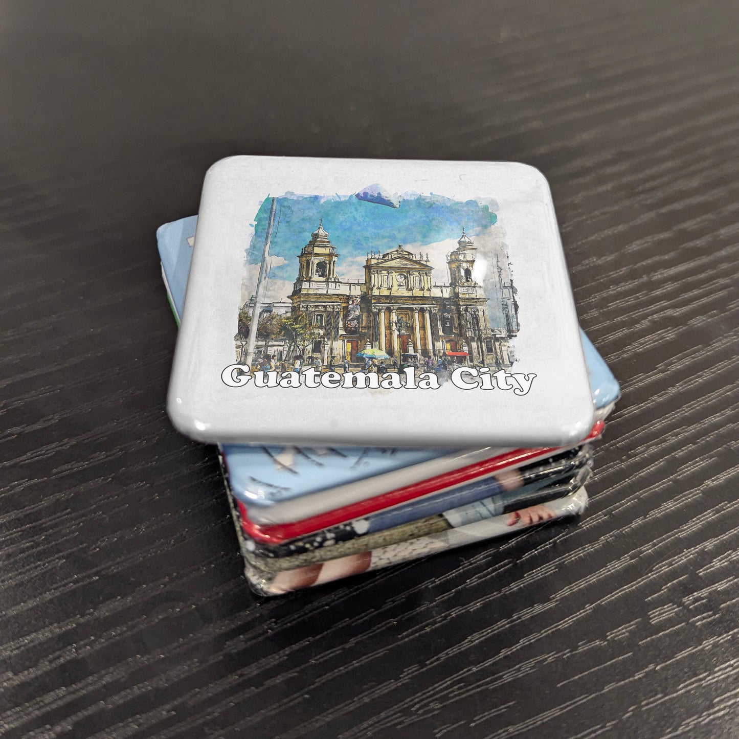 Guatemala City Watercolor Fridge Magnet - PhiloPerse