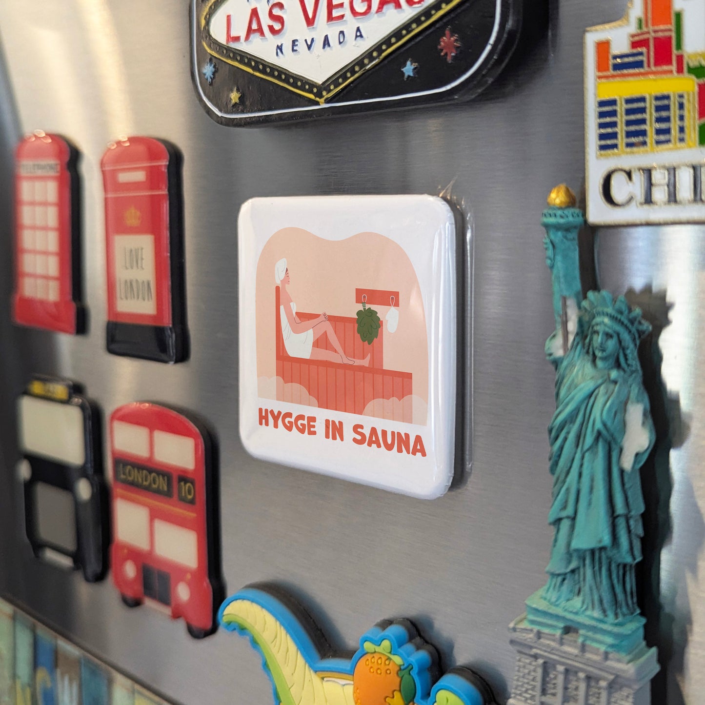 Hygge in Sauna Fridge Magnet - PhiloPerse