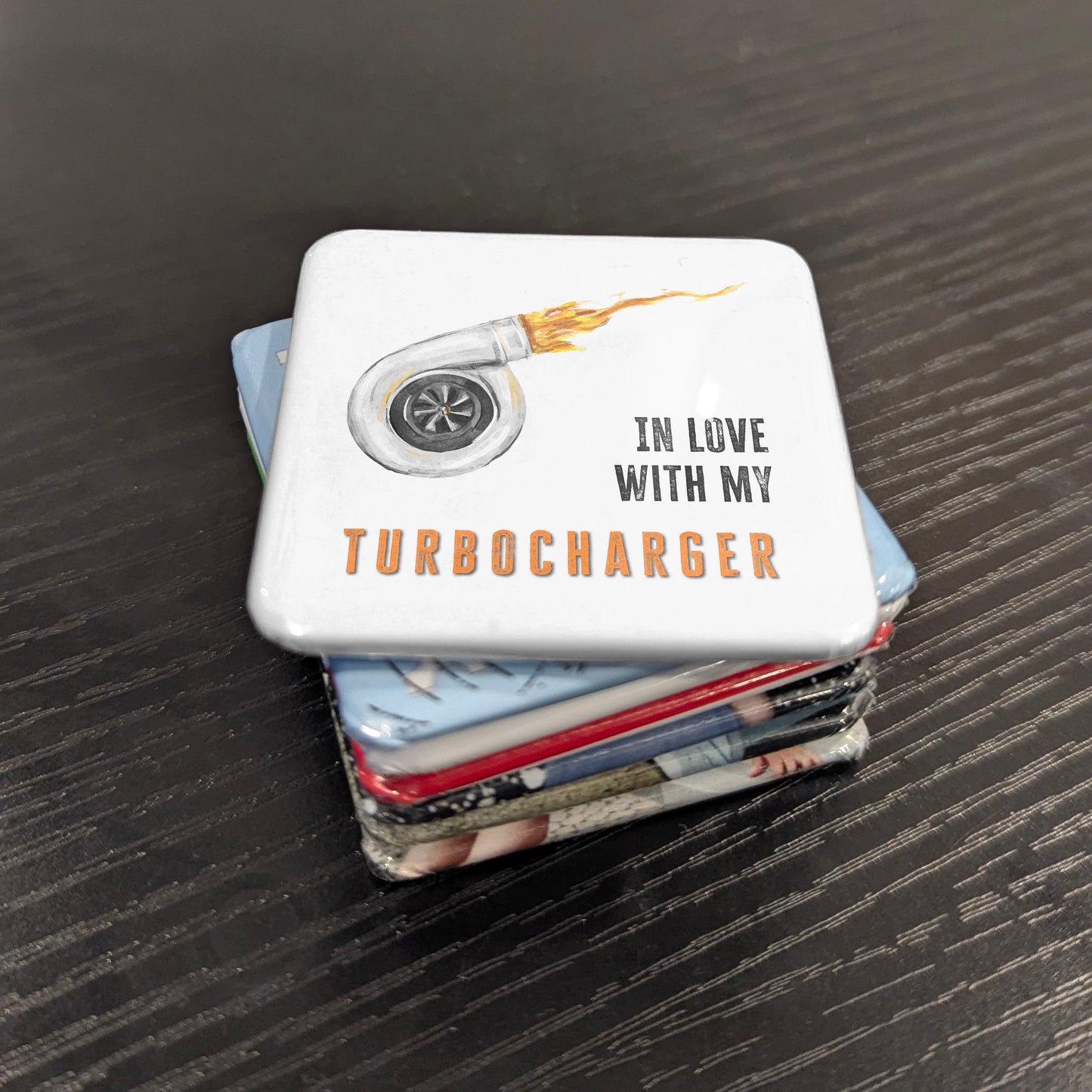 In Love with My Turbocharger Fridge Magnet - PhiloPerse