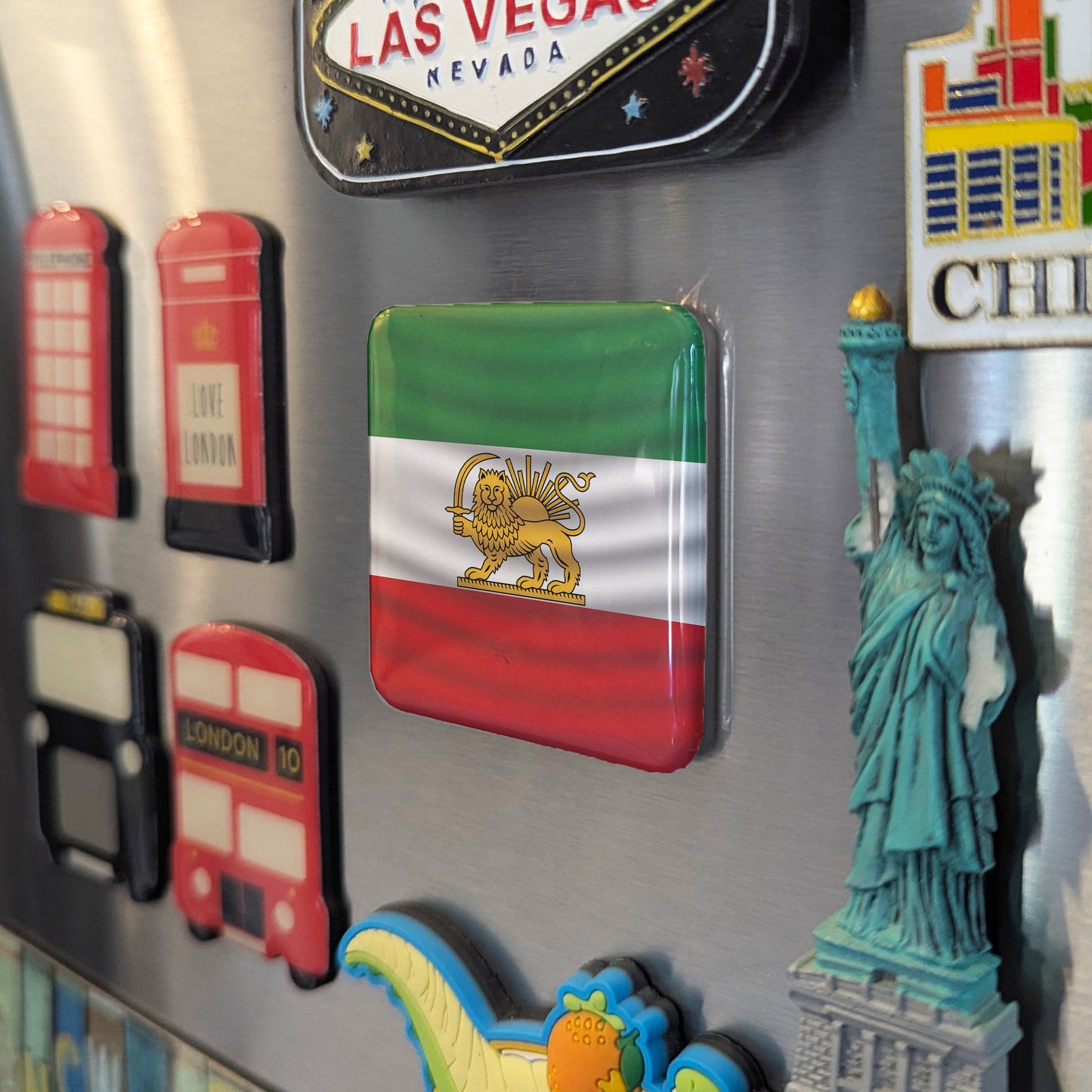 Imperial Flag of Iran Fridge Magnet - PhiloPerse