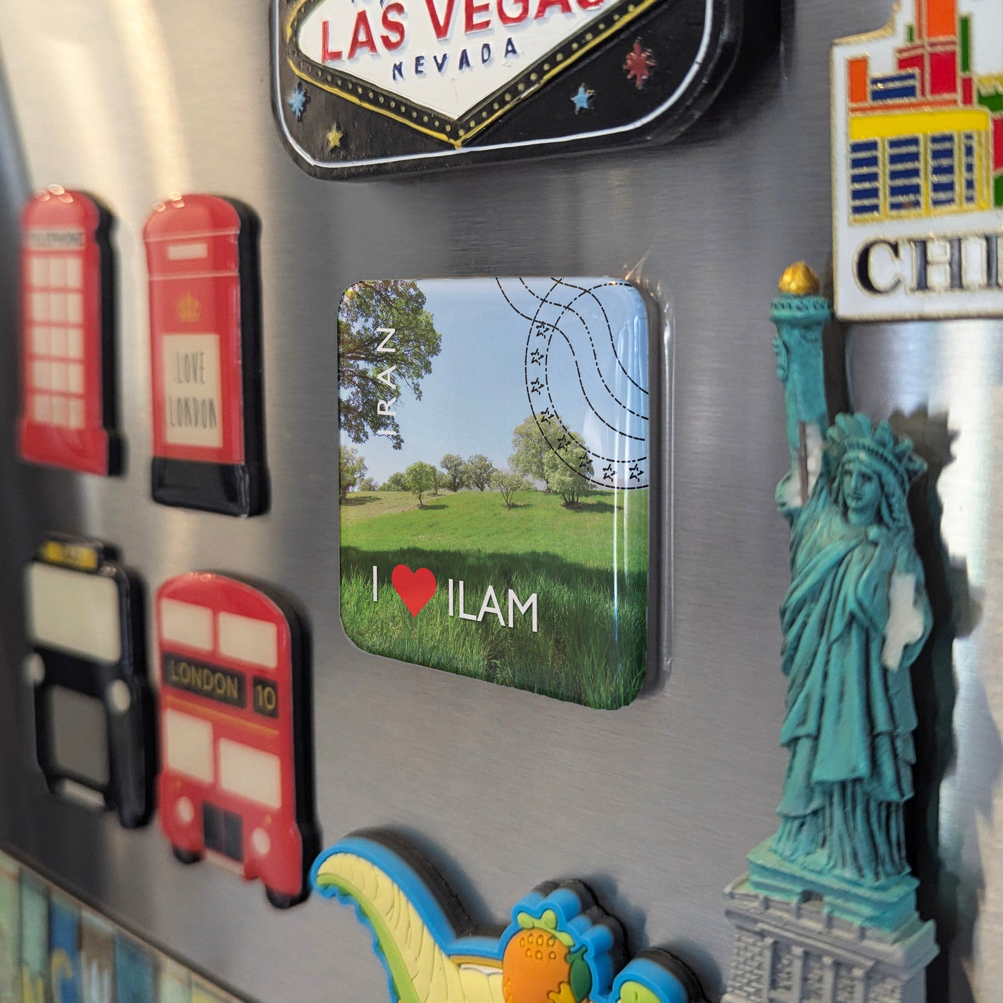 Imán para nevera "Amo a Ilam"